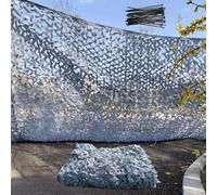 Générique Filet De Camouflage Gris 210D Renforcé Tissu Oxford, Toile Ombrage Exterieur Pergola 1x5m 2x2.5m 2x4m 2.5x3.5m 2x10m 3x5m 4x5m Auvent De Terrasse, Filet Poulailler(4x6 M)
