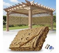 Générique Filet De Camouflage Sable 4x6m Voile D'ombrage De Pergola De Camping De Chasse Militaire, Filet Camo pour Soleil en Plein Air Thème Parti Décoration Voiture Couvre 3x4 9x12 10x20m