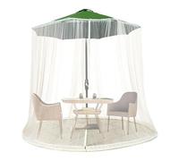 Générique Filet d'écran pour Parapluie d'extérieur | Filet Anti-Insectes en Polyester | Moustiquaire à Mailles Rondes Universelle pour Adultes, avec Double Porte à glissière