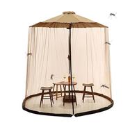 Générique Filet Parapluie - Filet Anti-Insectes en Polyester pour parapluies d'extérieur - de Parasol Rond léger à Suspendre, avec Porte à Double Fermeture éclair