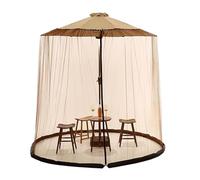 Générique Filet Parapluie, Filet Anti-Insectes en Polyester pour parapluies d'extérieur, Moustiquaire à Mailles Rondes Universelle pour Adultes, avec Double Porte à glissière