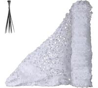 Générique Filets de Camouflage Blanc 1.5x8m,Filets de Camouflage pour la Chasse et Le Camping, Filets d'ombrage, parapluies, décorations, bâches de Protection, Housses de Voiture - Tissu Oxford 210D