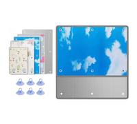 Générique Film Anti Chaleur Repositionnable, 20cm-200cm Isolant Thermique Fenetre Chaleur avec Ventouse, Pare Soleil Fenetre Maison Anti Chaleur, Film Electrostatique Vitre(Bleu)