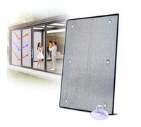 Générique Film De Protection Solaire pour Fenêtre, Feuille Réfléchissant De Protection Solaire Films Anti Regard De Fenetre en Aluminium Film Occultant avec Ventouse pour Bureau,Garage(60x180cm)