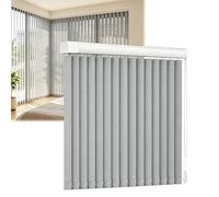 Générique Filtrant la Lumière Rideau Coulissant à Lamelles 60 100 140 180 220 cm, Store Vénitiens en Tissu pour Maison Appartement, Stores Vertical Protection de la Vie Privée(Gris,280cmWx220cm)
