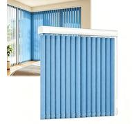 Générique Filtrant la Lumière Rideau Coulissant à Lamelles 60 100 140 180 220 cm, Store Vénitiens en Tissu pour Maison Appartement, Stores Vertical Protection de la Vie Privée(Bleu,120cmWx110cm)