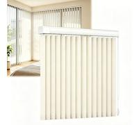 Générique Filtrant la Lumière Rideau Coulissant à Lamelles 60 100 140 180 220 cm, Store Vénitiens en Tissu pour Maison Appartement, Stores Vertical Protection de la Vie Privée(Beige,140cmWx110cm)
