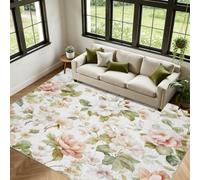 Générique Floral Fleur Tapis Salon 200x200cm Fleur Rural