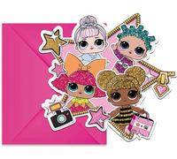 Procos Invitations L.O.L. 91045P – 6 pièces avec enveloppes