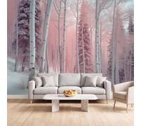 Générique Forêt De Bouleau Neige Papier Peint Photo Intissé 450x315 cm | Papier Peint Panoramique Mural de Haute Qualité, Surréaliste Art Nature pour Salon et Chambre