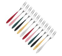 Générique Fourchettes à Fruits en Acier Inoxydable 12pcs Classiques et Stylées, Légères Bords Polis, pour Apéritifs et Desserts en Hôtel