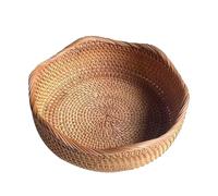 Générique Fruit Basket Organisateur Panier Tissé,Corbeille Osier,Panier A Fruit, Élégant Panier Rangement Cuisine Organisateur De Table De Service Plateau pour La Salle Basnée Panier Osier Rond