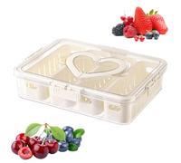 Générique Fruit Containers Fridge Organizer, Eight Compartment Snack Box Device, Sealing Portable Tray Aid with Sturdy Build, Comfortable Reliable Daily Use, Premium Quality Kitchen Accessory
