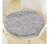 Générique Galette de Chaise Rond 45 CM, Gris Foncé Coussin de Chaise avec Fermeture éclair, Lavables et Antidérapantes, Coussins pour Chaises de Jardin, Salle à Manger, Cuisine