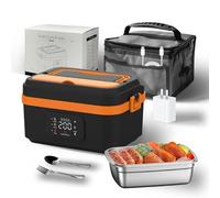 Générique Gamelle Chauffante Batterie, Gamelle Chauffante Avec Batterie, Rechargeable Gamelle Chauffante, Avec Chauffage Automatique, Étanche Et Lavable, Pour Pour Voyage,Bureau,pique-nique (B)