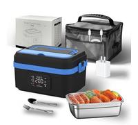 Générique Gamelle Chauffante Batterie, Gamelle Chauffante Avec Batterie, Rechargeable Gamelle Chauffante, Avec Chauffage Automatique, Étanche Et Lavable, Pour Pour Voyage,Bureau,pique-nique (C)