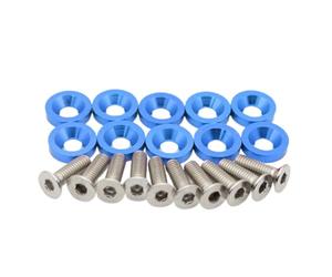 Générique Garde-Boue en Aluminium rondelles de Pare-Chocs M6x19.5mm Boulon Moteur Kit d ' Habillage Attaches de Modification de Voiture Garde-Boue rondelle Moteur Kit d ' Habillage
