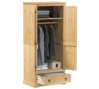 Générique Garde-Robe Corona 76x50x170 cm Bois de pin Massif,Meubles,Armoires & Meubles de Rangement,Armoires,Brun,42.2 KG,4002768