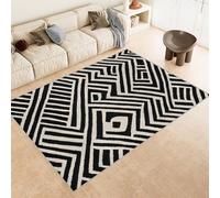 Générique Géométrie Moderne Tapis 60x90cm Style Minimaliste Antidérapant Poils Bas Moquettes Sol Décoration Durable Doux Machine Tapis pour Balcon Couloir Manger Entrée 20y50