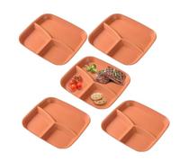 Générique Geteilte Teller Erwachsene | 5er Set Servierplatten 25x23cm