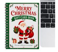Générique Gift Card Holder Book, Christmas Spiral-Bound Greeting Organizer | 7 Sturdy Pages For Cards Cash Notes, Festive Design For Adults Teens Kids Home School