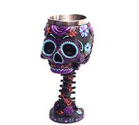 Générique Gobelet Gobelet Crâne pour Tête Tasses en Résine Squelette Médiéval Calice Crâne Tasse Double Paroi Gobelet À Boire Résine Mate Ensemble De Verres À Vin