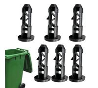 Générique Goupille de charnière de poubelle, raccords de loquet de poubelle - Broches de connexion pour poubelle, 6 pièces, bouchons de couvercle - Goupilles de charnière pour poubelles 240 L pour
