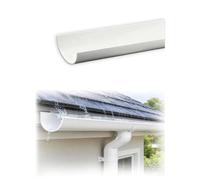 Générique Gouttière PVC Demi-Ronde, Tuyau Drainage Pluie U Forme Toiture | Drainage pluie efficace, réduit l'eau stagnante, pour décor façade, toiture et jeux de sable(Milk-100 cm,40x2 mm)