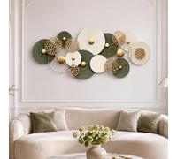 Générique Grand Métal Décoration Murale,Disque multicouche 3D,135×60cm | Fabrication Artisanale Et Peinture à La Main,Relief 3D,Pose Horizontale Ou Verticale,pour Salon,Salle à Manger,Entrée,Bureau