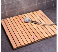 Générique Grand Tapis de Bain en Bois de Teck • Tapis de Douche antidérapant Multi-Tailles en Bois, Plateforme en Bois pour Spa, Sauna, Piscine, Jacuzzi, décoration de Luxe, Utilisation inté