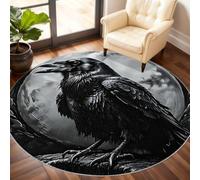 Générique Grand Tapis Rond Gothique Lavable pour Salon, Chambre à Coucher, Table à Manger, décoration d'intérieur - 210 cm