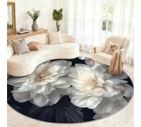 Générique Grand Tapis Rond Lavable pour Salon, Chambre à Coucher, Table à Manger, décoration d'intérieur - 180 cm