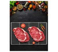 Générique Grille de cuisson surélevée en inox, cadre 5 mm et maillage 3 mm