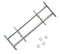 Générique Grille réglable de sécurité de fenêtres et 2 Barres 700-1050 mm, Quincaillerie, Matériaux de Construction, Fenêtres, Argent, (Poids 3.75KG)