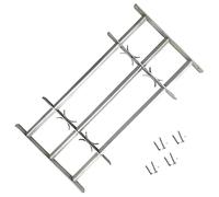 Générique Grille réglable de sécurité de fenêtres et 3 Barres 500-650 mm, Quincaillerie, Matériaux de Construction, Fenêtres, Argent, (Poids 4.6KG)