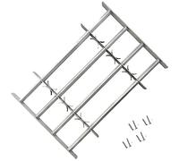 Générique Grille réglable de sécurité de fenêtres et 4 Barres 500-650 mm, Quincaillerie, Matériaux de Construction, Fenêtres, Argent, (Poids 6.15KG)