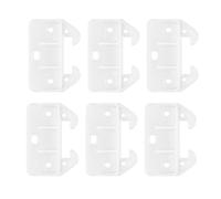 Générique Guides de tiroir en plastique blanc 6pcs pour meubles, installation simple, durabilité prolongée, adaptés pour armoires et commodes