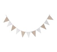 Générique Guirlande de Fanions Banderole Bannière en Jute et Dentelle Décoration pour Mariage Fête