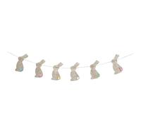 Générique Guirlande de Pâques Vintage en Toile de Jute 11 Fanions de Lapin, Décoration pour Fête Maison, Set de 1 Pièce, Style Rustique et Naturel