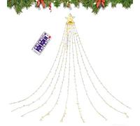 Générique Guirlande Lumineuse Solaire de Noël Éclairage solaire 3,35 m avec | Guirlande lumineuse extérieure LED étoile pour Fêtes, Jardin, Cour, , Patio, Terrasse, Porche,
