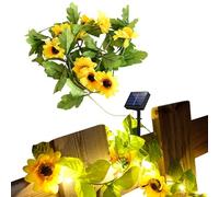 Générique Guirlande Solaire Exterieur Artificiel Guirlande Solaire 2m LED 2M Guirlandes Lumineuse Imperméables Décoration Pour Jardin Chambre Balcon Fête De Mariage 20 Lumières À Piles