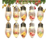 Générique Guirlandes lumineuses de Noël d'intérieur Décoration Noël vintage | Lumières féériques avec ampoules boule à neige pour Intérieur, Extérieur, Jardin, Cour, Terrasse, Clôture, Fenêtre, Porche,