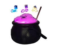 Générique Halloween Cauldron - Bubbling Candy Bucket Decor Kit with Lights