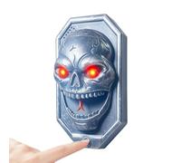 Générique Halloween - Cordless Battery Light & Sound Skull Chime | ABS Eyeball Spooky Skull Bell Motion Light Up Talking Chime Noise Maker For Front Door Porch Halloweee