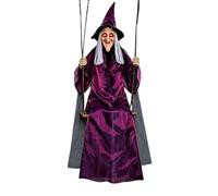 Générique Halloween Hanging Witch Decor 1.8M Outdoor Swing Witch Party Prop