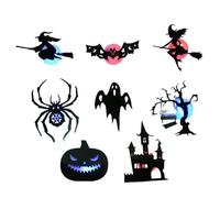 Générique Halloween LED Wall Decals | 8-Piece Scary Light-Up Stickers