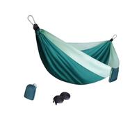 Générique Hamac portatif pour Les Voyages en Plein, Dark Green and Light | Lit de repos portable avec sangles pour, utilisation en camping en plein air, clips métalliques, loisirs sur
