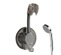 Générique Handheld Shower Head Holder, Rotatable No Drill Bracket, Ergonomic Adjustable Wand Stand, Bathroom Accessory for Apartment, Hotel, Dorm, Easy Installation, Space-Saving Shower Mount