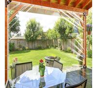 Générique High Transparent See-Through Tarp Curtain, Clear PVC Waterproof | Transparent Cover for Patio Plants & Dog Houses, Windproof Gazebo Shield(6.5ft*3.2ft)