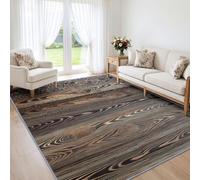 Générique Home Tapis Décoratif, Tapis de Chambre 140x200 cm, Planche de Bois Fiction cernes annuels Tapis pour Chambre Cuisine, Salle à Manger Bureau Salle, Rustique Naturel pour Salon Manger